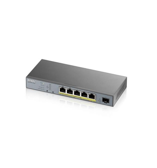 Смарт-керований комутатор для відеоспостереження на 5 портів з PoE ZyXEL GS1350-6HP (GS1350-6HP-EU0101F)