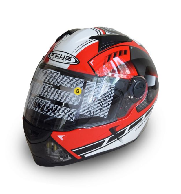 Мотошолом інтеграл Zeus ZS-811 AL41 червоно-білий (розмір S)