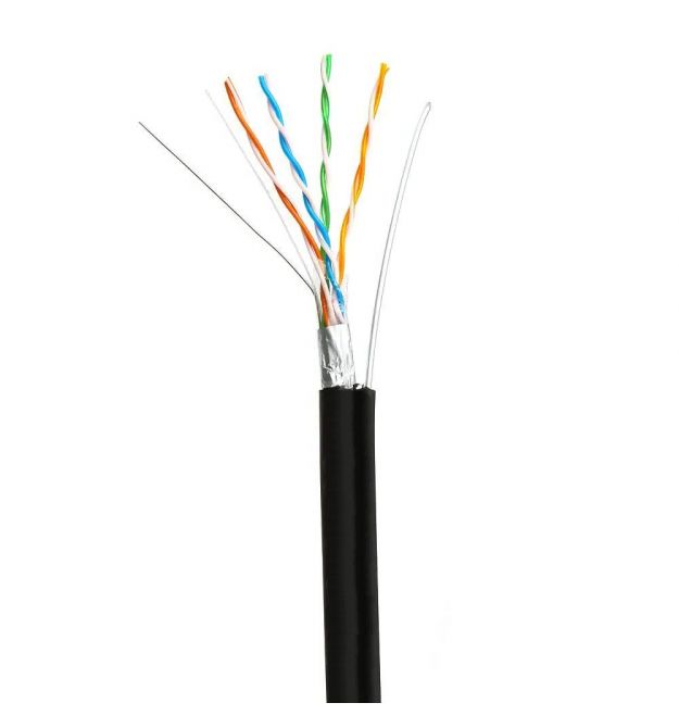 Кабель звита пара GoldMine GM FTP 4*2*0.5-CU PVC-PE MT кат.5 (FTP мідь зовнішній з несучим тросом) бухта 305м