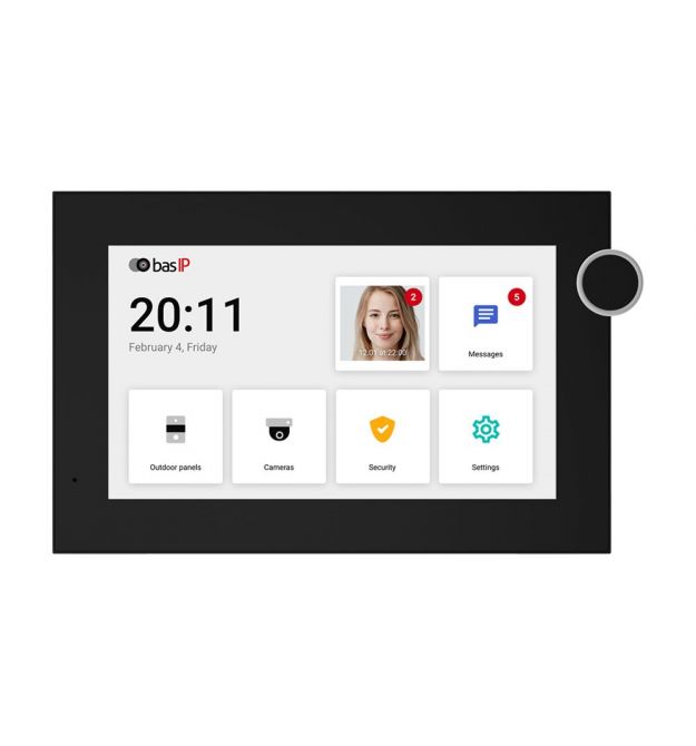 IP-відеодомофон Bas-IP AZ-07L Android 7" black з можливістю горизонтального та вертикального монтажу