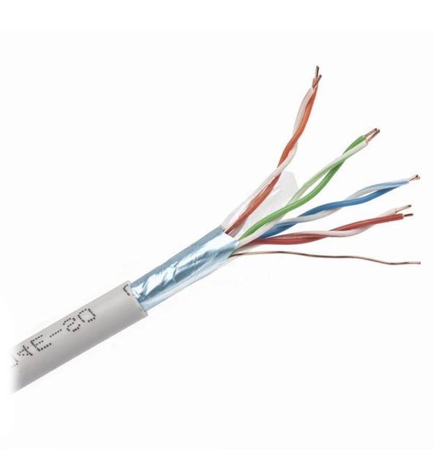 Звита пара OK-Net КПВЕ-ВП (200) 4*2*0,51 (F/UTP-cat.5E), екранований, бухта 100м (мідь внутрішній)