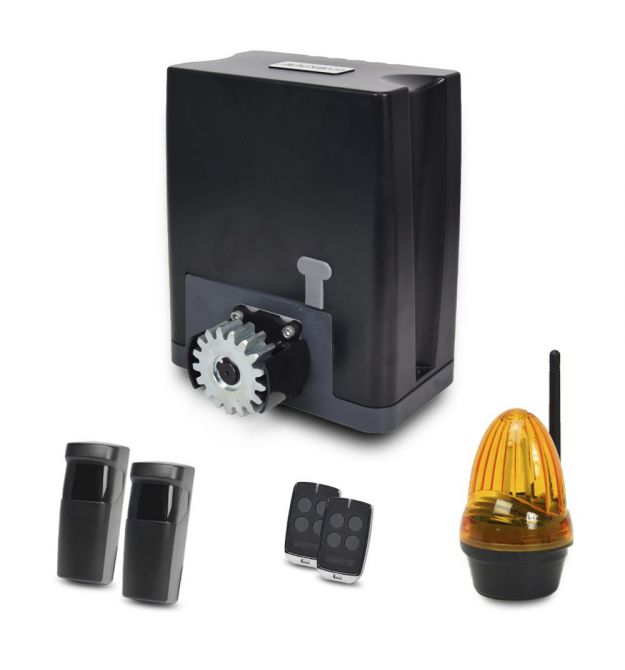 Комплект автоматики для відкатних воріт GATEXPERT DKC500AC + Лампа сигнальна GATEXPERT YS433 + Фотоелементи GATEXPERT IR15