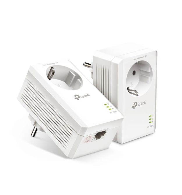 Комплект адаптерів TP-Link Powerline TL-PA7017P KIT із вбудованою розеткою