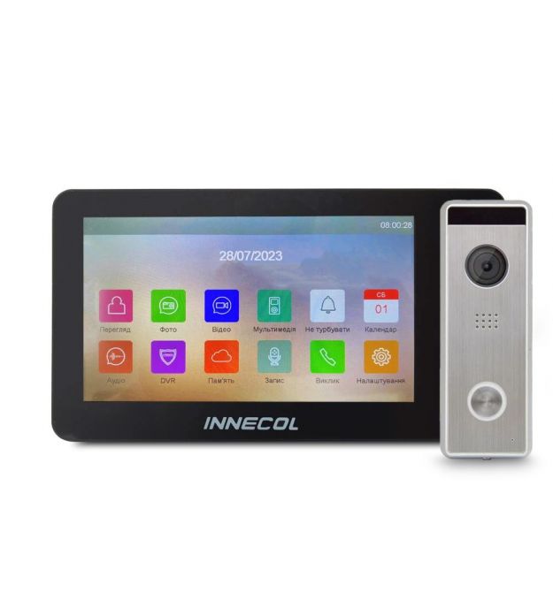 Комплект відеодомофону 7" INNECOL NEO HD (Black) + Tantos Triniti HD