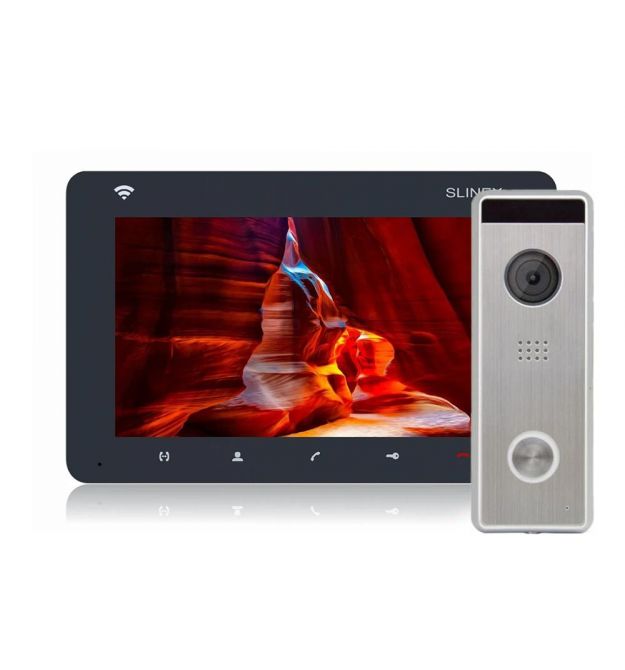 Комплект відеодомофона Slinex SM-07N Cloud (graphite) з Wi-Fi + Tantos Triniti HD