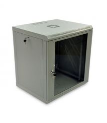 Шафа серверна SteelNet 12U 600 x 600 для мережевого обладнання (скло, сірий)