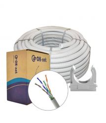 Комплект: Звита пара OK-Net КПВ-ВП (350) 4*2*0,51 (U/UTP-cat.5Е), (UTP медь внутренний) б