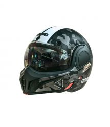 Мотошолом модуляр Beon B-707 81 MATT BLACK/GREY/WHITE (матовий чорний/сірий/білий), розмір XL