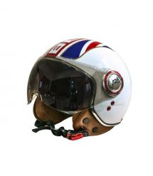 Мотошолом відкритий Beon B-110B FLAG SHINY WHITE/RED/BLUE (глянець білий/червоний/синій), розмір L