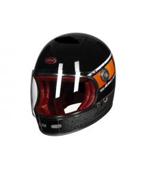 Мотошолом інтеграл Beon B-510 FIBER graffiti SHINY BLACK/ORANGE (глянець чорний/помаранчевий), розмір XL