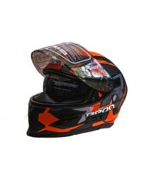 Мотошолом інтеграл Beon R MATT TITAN/ORANGE (матовий титан/помаранчевий) розмір ХL