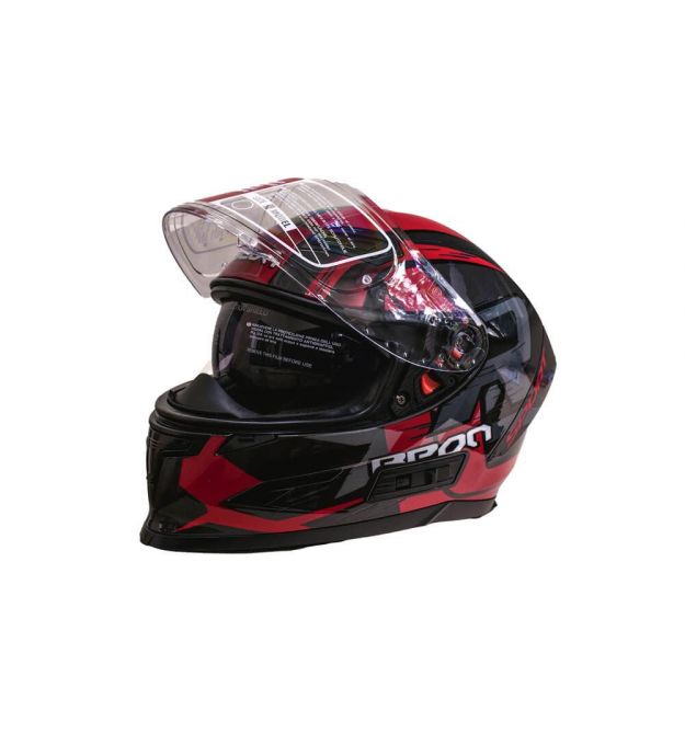 Мотошолом інтеграл Beon R SHINY GREY (глянець сірий/червоний) розмір ХL