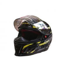 Мотошолом інтеграл Beon TECH SHINY BLACK/YELLOW (глянець чорний/жовтий) розмір L