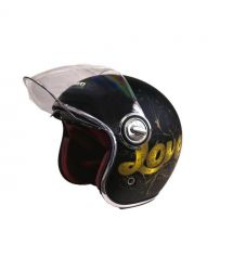 Мотошолом відкритий Beon B-108A ABS LOVE SHINY BLACK/GOLD (глянець чорний/золотий), розмір XL