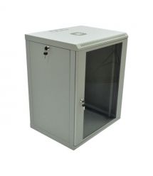 Шафа серверна SteelNet 15U 600 x 500 для мережевого обладнання (скло, сірий)
