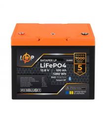 Акумулятор Logicpower LP LiFePO4 12,8V - 100 Ah (1280Wh) (BMS 100A/50А) пластик Smart BT