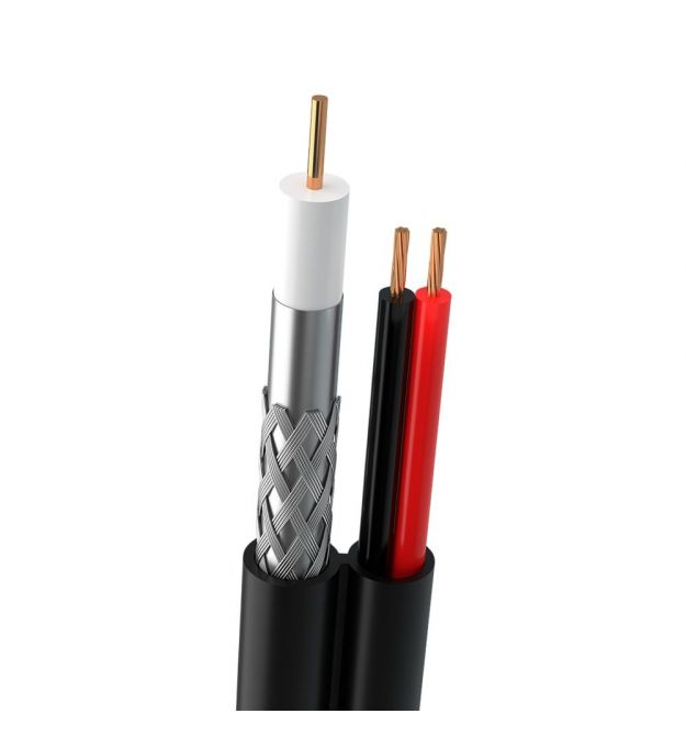 Кабель комбінований Одескабель RG-59, медь(CU) + 2*0.75 power, 305м (F5967BVcu +2*0,75)