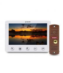 Комплект відеодомофона BCOM BD-710C Kit: відеодомофон 7" white та відеопанель copper
