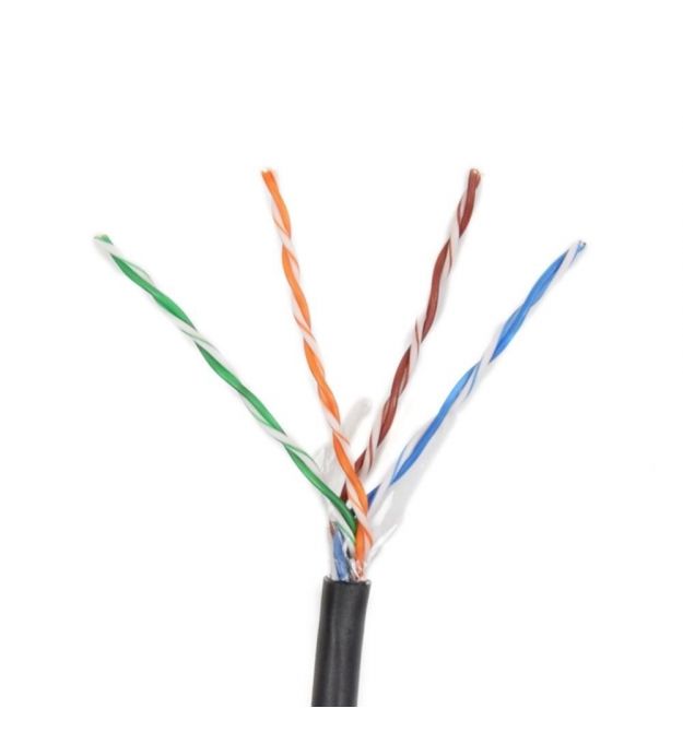 Кабель звита пара ATIS UTP 4*2*0.5-CCA PE PF кат.5е (UTP біметал зовнішній) бухта 305м