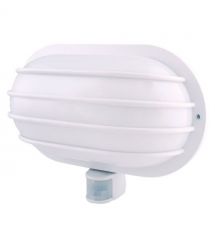 Світильник настінний з датчиком руху e.sensor.lum.69.e27.white (білий) 180°, IP44