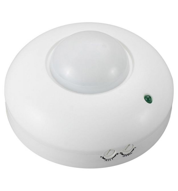 Датчик руху інфрачервоний стельовий e.sensor.pir.07.white (білий), 360°, IP20