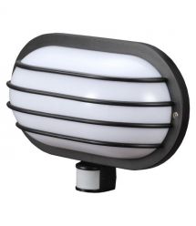 Світильник настінний з датчиком руху e.sensor.lum.69.e27.black (чорний) 180°, IP44