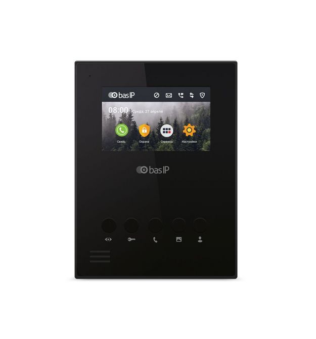 IP-відеодомофон 4.3" Bas-IP AU-04LAF Black з Wi-Fi
