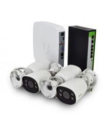 IP комплект відеоспостереження з 4 камерами ZKTeco CCTV bundle kit №1