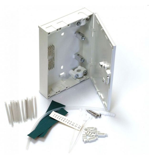 Абонентська розетка/бокс LW FTTH, для 4xSC simplex/ LC duplex прохідна