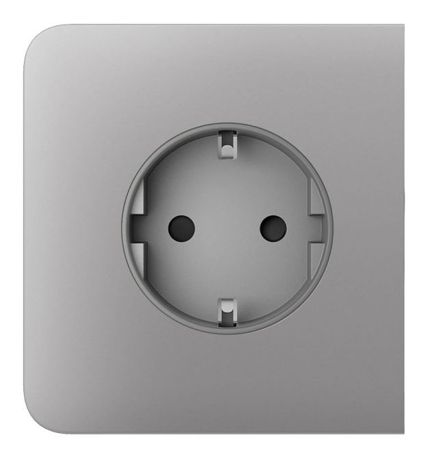 Бічна панель для вбудованої розетки Ajax SideCover (basic) [type F] Fog