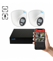 Комплект для самостійного встановлення IP-відеоспостереження 2МП SEVEN 2D2KIT (2.8мм) для приміщень