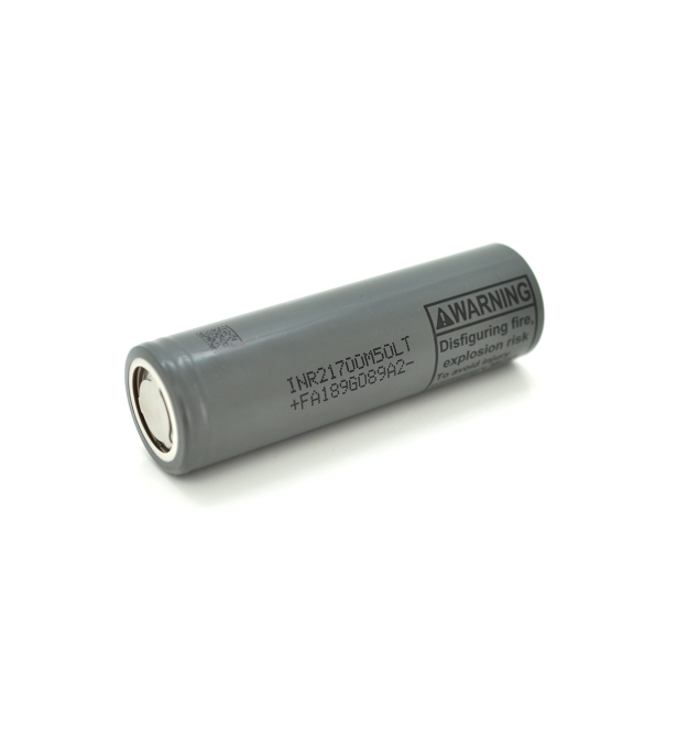 Акумулятор 21700 Li-Ion LG INR21700 (M50LT), 5000mAh, 7.2(14.4)A, 4.2 - 3.69 - 2.5V, Gray