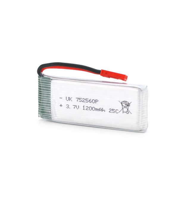 Акумулятор 7,5 * 25 * 60P 25C, 3.7V (900mAh), 2 контакти