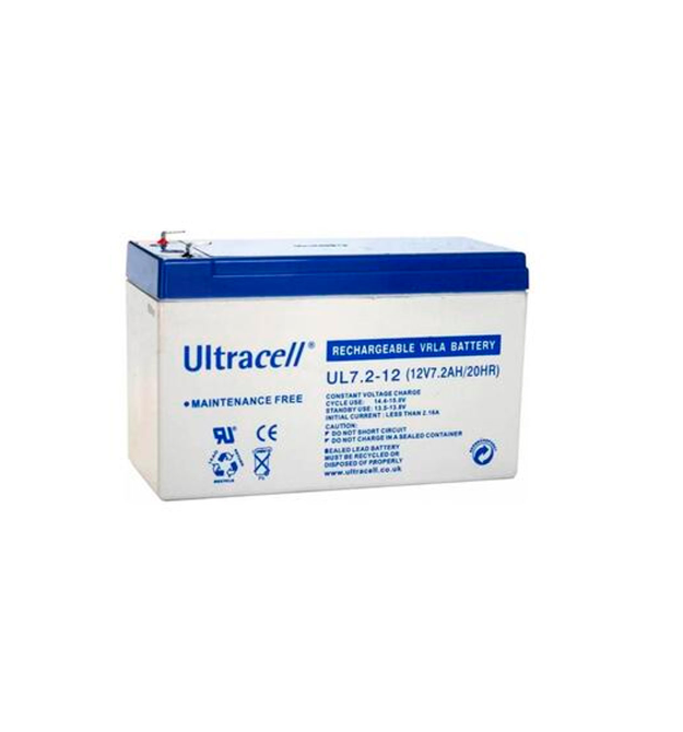 Акумуляторна батарея Ultracell UL7.2-12 AGM 12V 7,2 Ah (151 x 65 x 99) White Q8 - 420