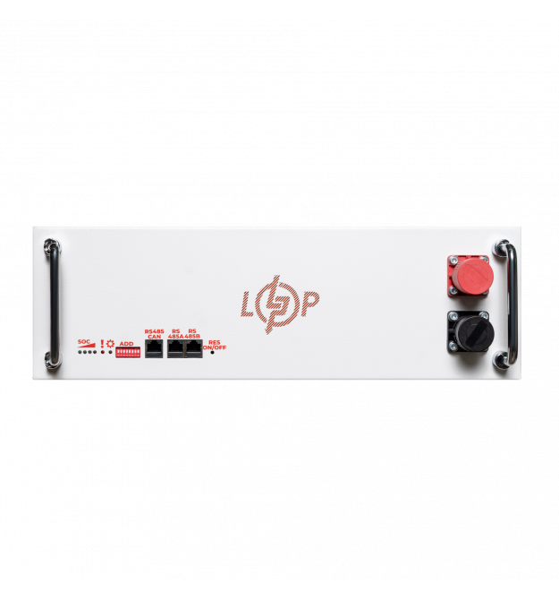 Аккумулятор LP LiFePO4 51,2V - 100 Ah (5120Wh) (BMS SP 100A/50А) RM RS485/CAN LCD WH
