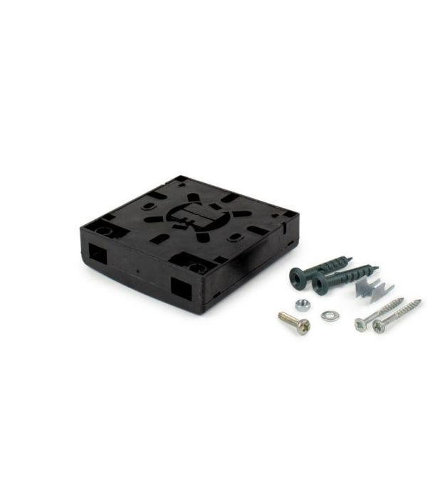 Абонентская розетка FTTH, для 2xSC simplex-LC duplex, с креплением для 3мм патчкорда, черная