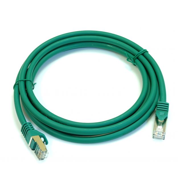 Патч-корд S-FTP, 3 м, кат. 6А, зелений, LW