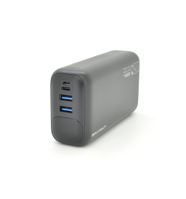 PowerBank 30000mAh, Input: (2хType-C), Output: (2хUSB, 2хType-C), PD20W, plastic, Black, Q20