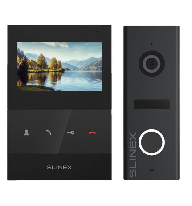Комплект видеодомофона Slinex SQ-04 Black + ML-17HR Graphite
