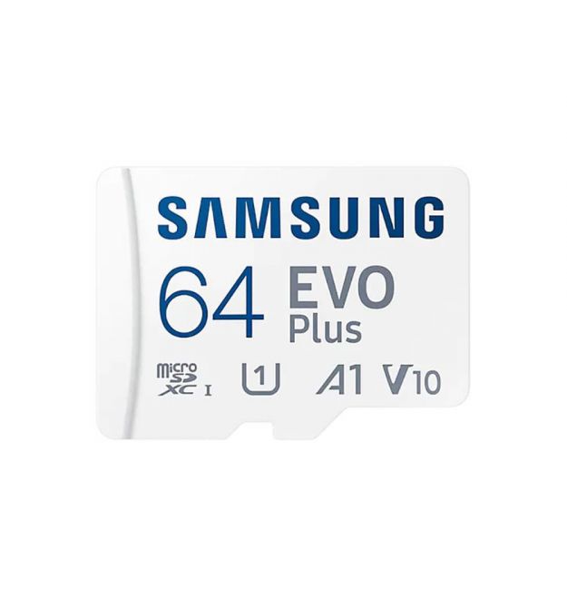 Карта пам'яті Samsung Evo Plus microSDXC 64GB UHS-I U1 V10 A1 + SD адаптер (MB-MC64SA/EU)