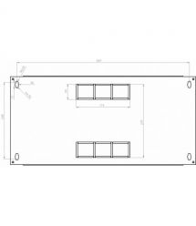 Шафа 19" 6U, 600x500x373мм (Ш*Г*В), економ, акрилове скло, чорна