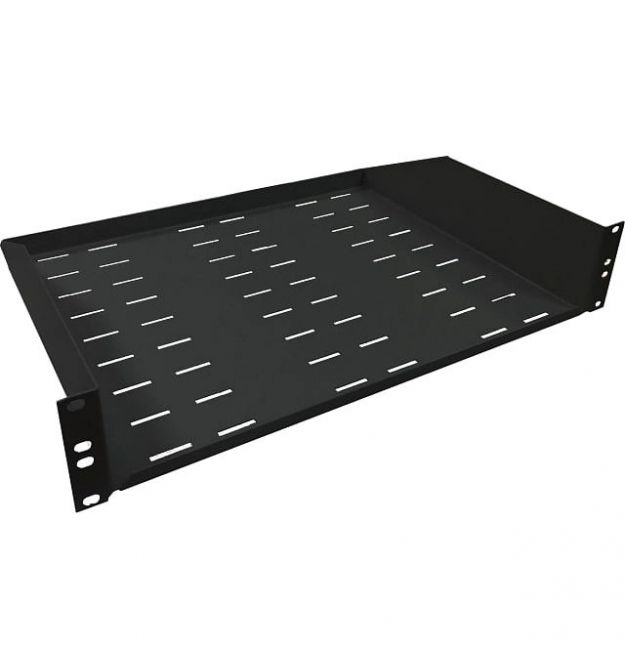 Полка консольная черная 2U 19" 350 мм 9005