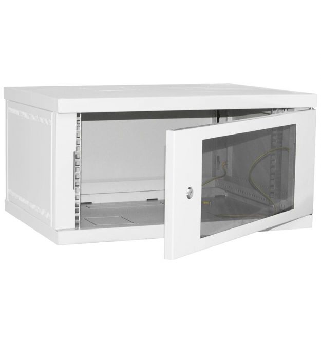 Шкаф телекоммуникационный стекло IPCOM СН-4U-060х035-ДС-7035 (RAL7035)