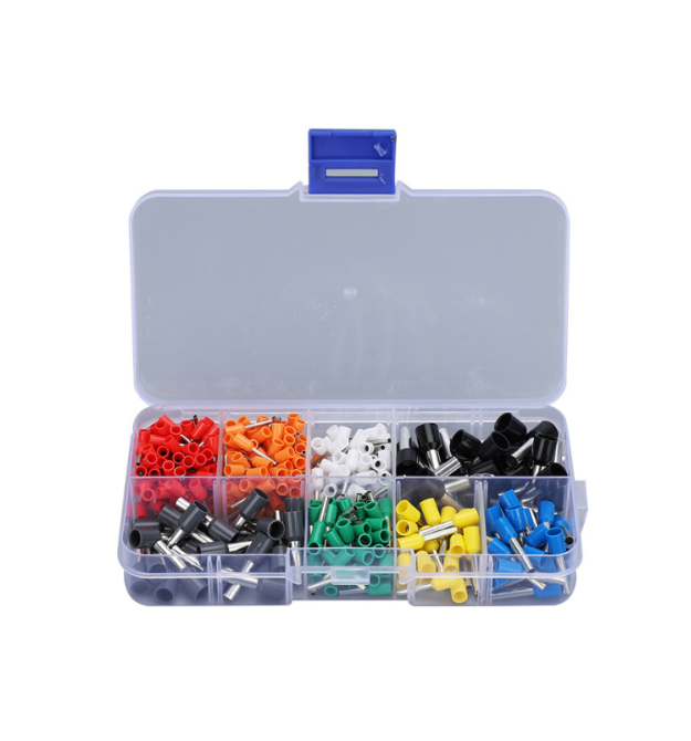 Набір клем - наконечників 400шт (O-100, R-100, W-50, G-50, Y-25, B-25, Bl-25, A-25) у боксі