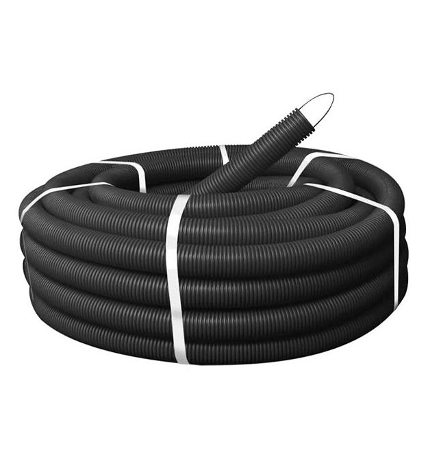 Труба гофрированная 750Н 32/25мм бухта 50м гибкая с протяжкой негорючая UF-стойка