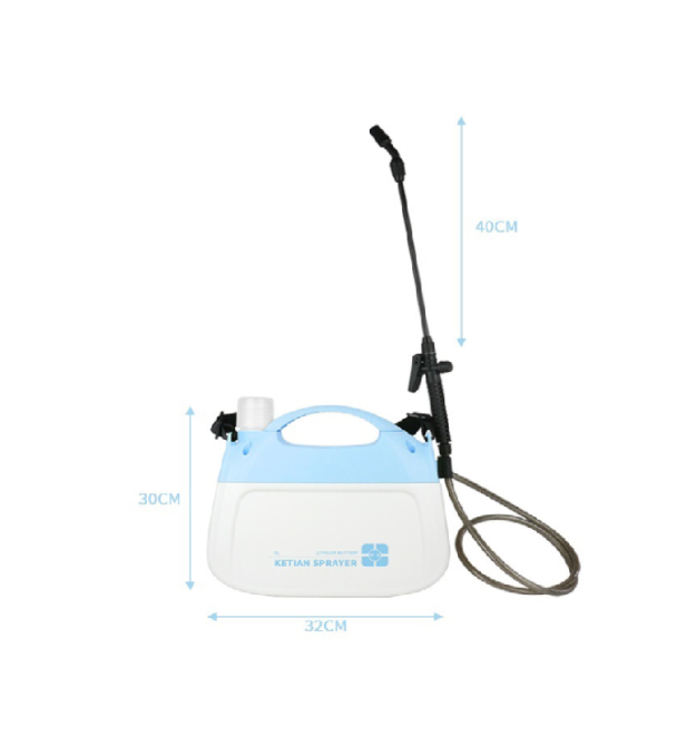 Акумуляторний обприскувач (садовий розпилювач) KY-5L2600, 5 літрів, 30*32см, акумулятор 2600мА, USB, шланг1.2м, розпилювач 40см,