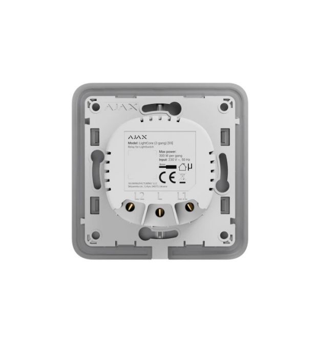 Ajax LightCore (2-gang) Реле для двоклавішного вимикача LightSwitch