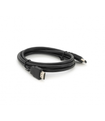 Кабель Merlion HDMI-HDMI HIGH SPEED 1.5m, v1.4, OD-5.0mm, круглий Black, коннектор Black, (Пакет) Q500