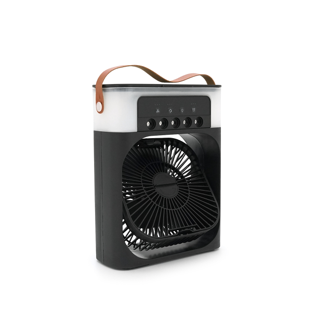 Портативний настільний вентилятор YT-1712 з охолодженням, 160х160мм, 3 режими, живлення 220В, кабель USB, Mix Color, Box