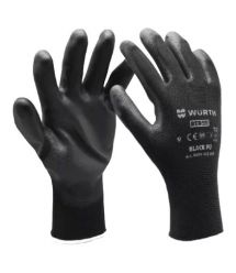 Перчатки монтажные Wurth Black PU р.10